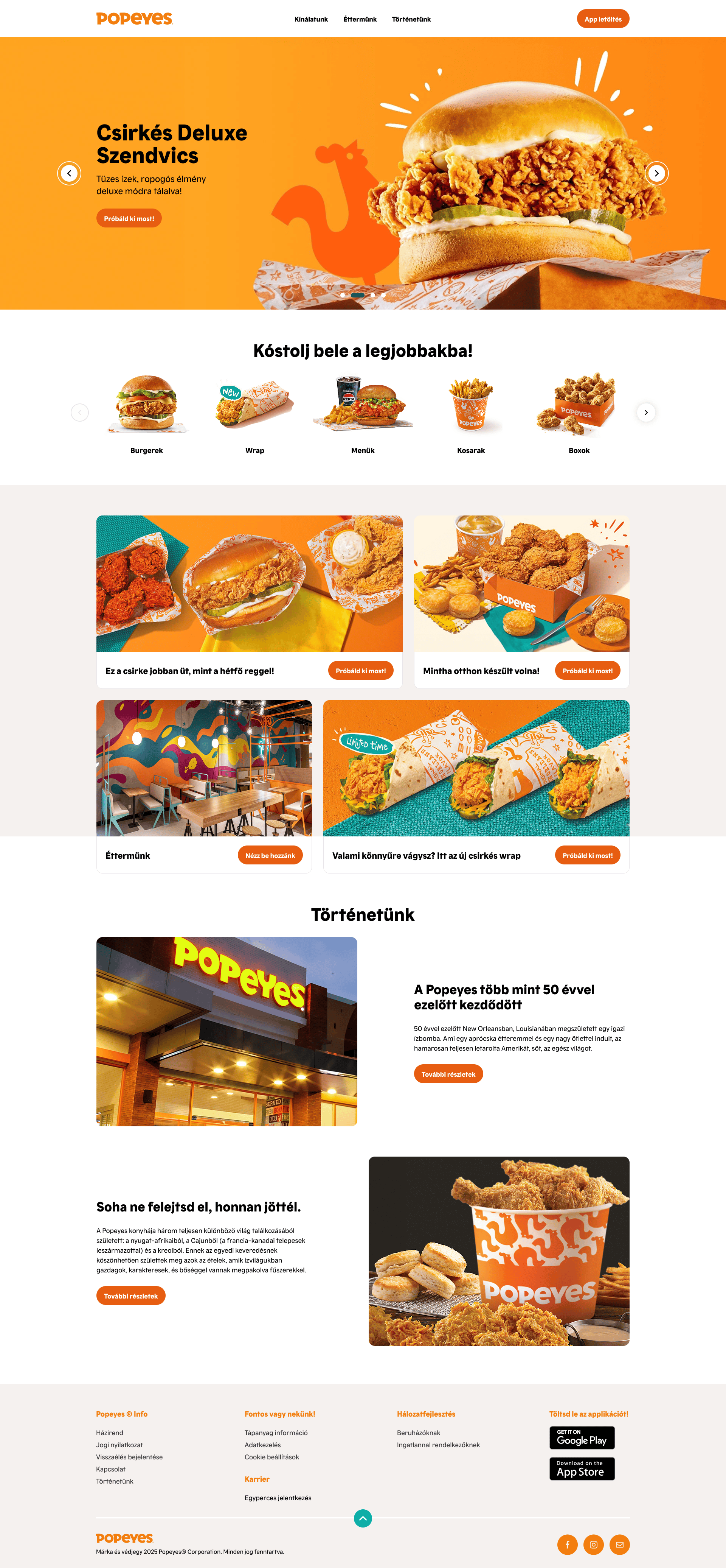 Popeyes Brand Site Development