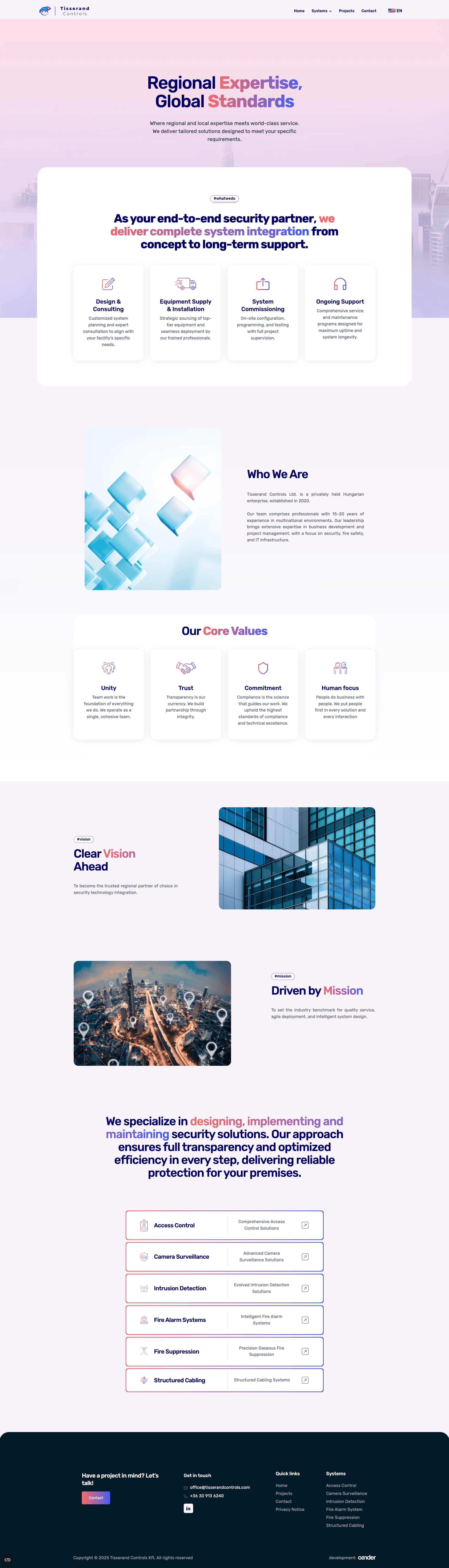 Tisserand Controls Website Development