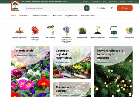 Oázis Garden Center – Unified Webshop and Catalogue Platform